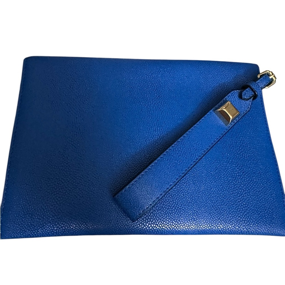 Stella And Dot Envelope Clutch Wristlet COBALT Blue with 3 Card Holders NWOT - Picture 3 of 10